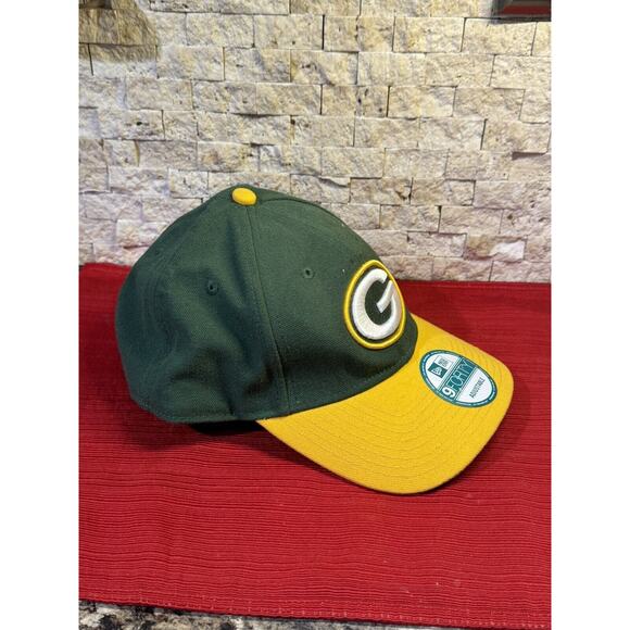 NEW ERA Men Adjustable Hat Green Bay Packers Two Tone Team Cap Green Gold 9Forty - Picture 3 of 6